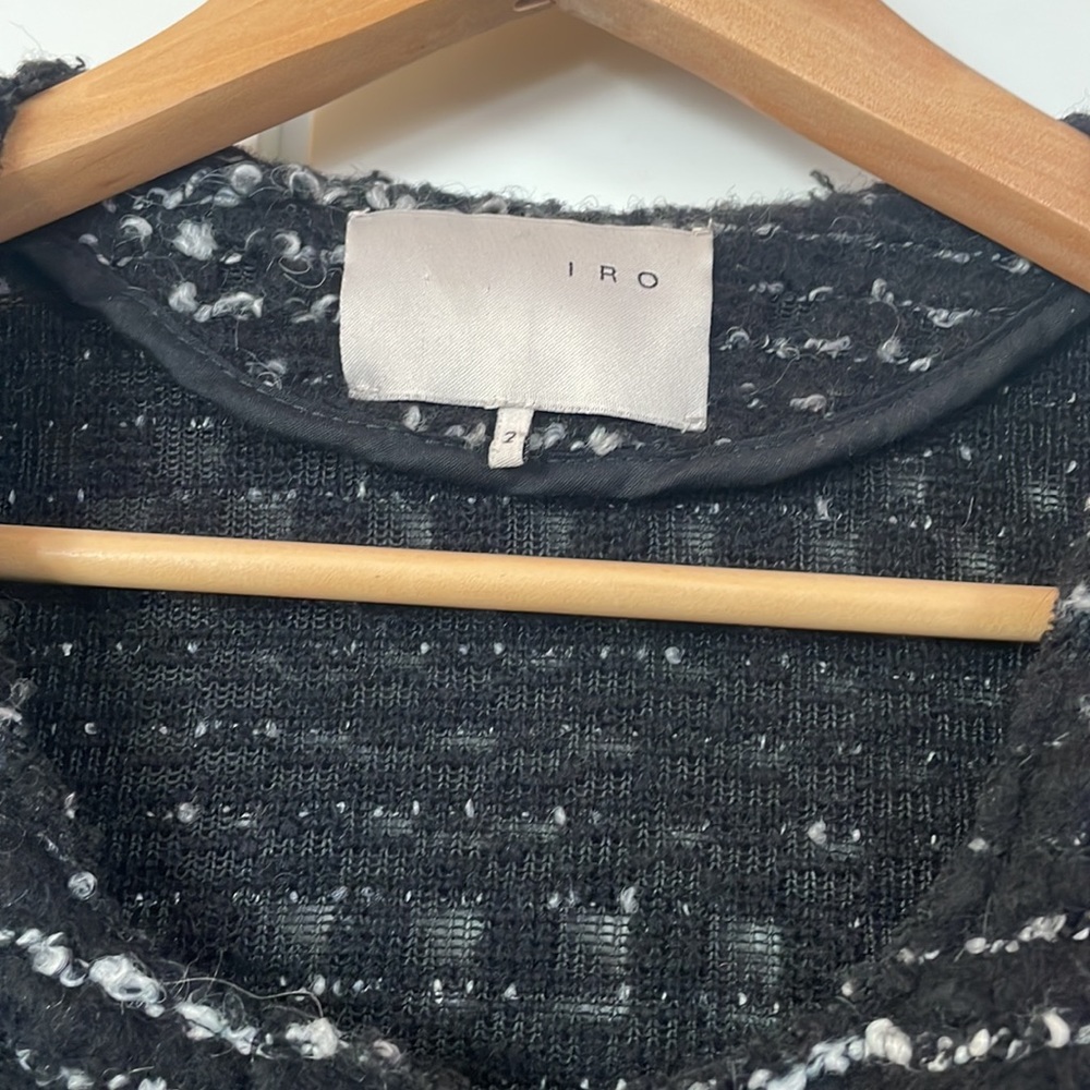 IRO Molly Jacket in Noir, Size 2 - Picture 6 of 9